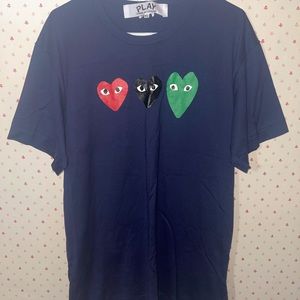 Comme Des Garçon sz. XL Three Hearts